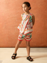 9-13 yrs SmileyWorld Motif Print Top in Multi | Reiss Sale