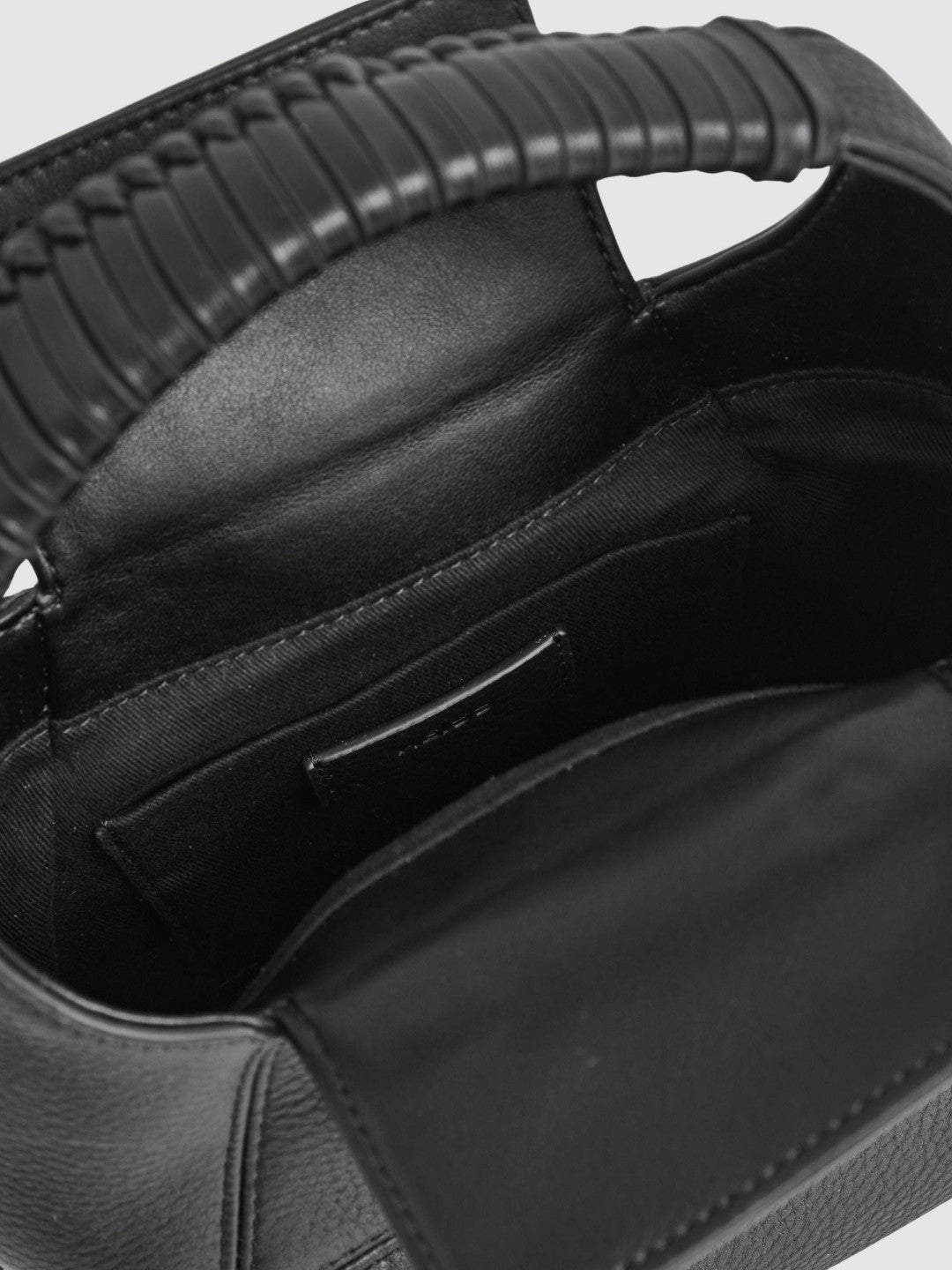 Grained-Leather Shoulder Bag in Black | Reiss Sale