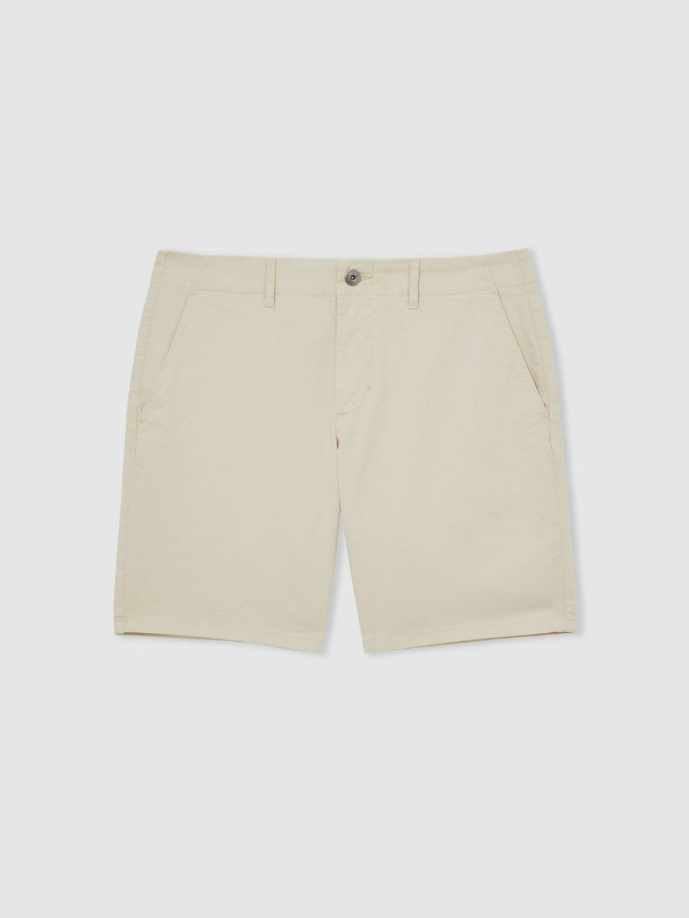 Paige Cotton Chino Shorts with Stretch in Cream | Reiss Sale