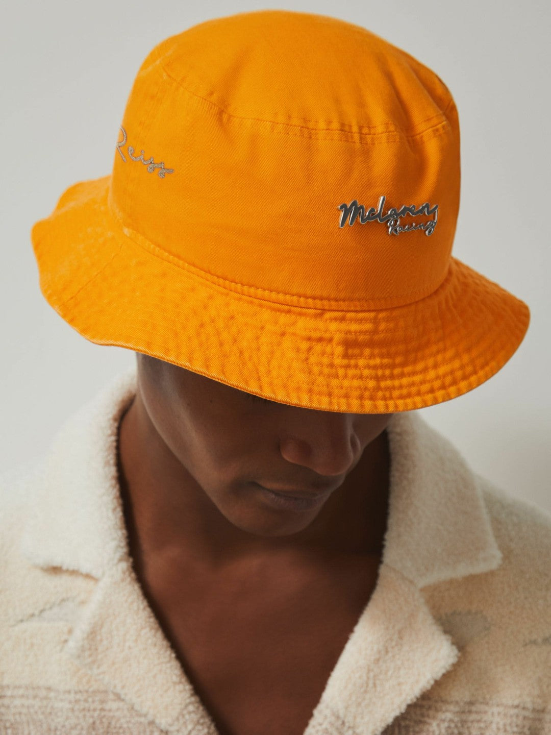 Unisex Fit McLaren Racing Cotton Bucket Hat in Papaya Orange | Reiss
