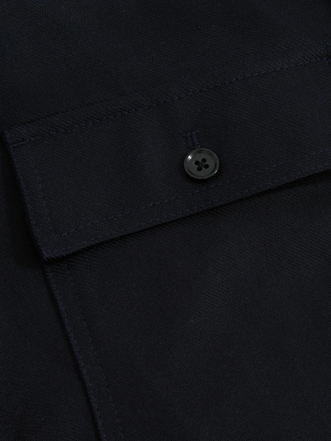 Lyocell Cotton Wide Utility Trousers in Navy | Reiss