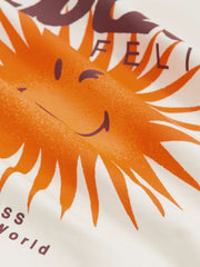 3-9 yrs SmileyWorld Sun Motif T-Shirt in Off White | Reiss Near Me