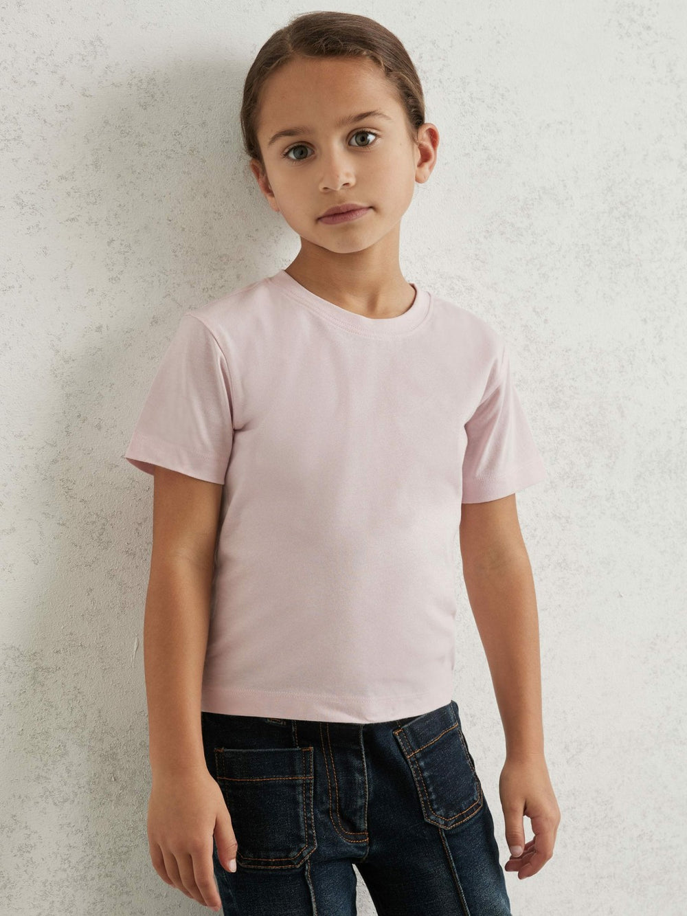 3-9 yrs Cotton Crew Neck T-Shirt in Pink | Reiss USA