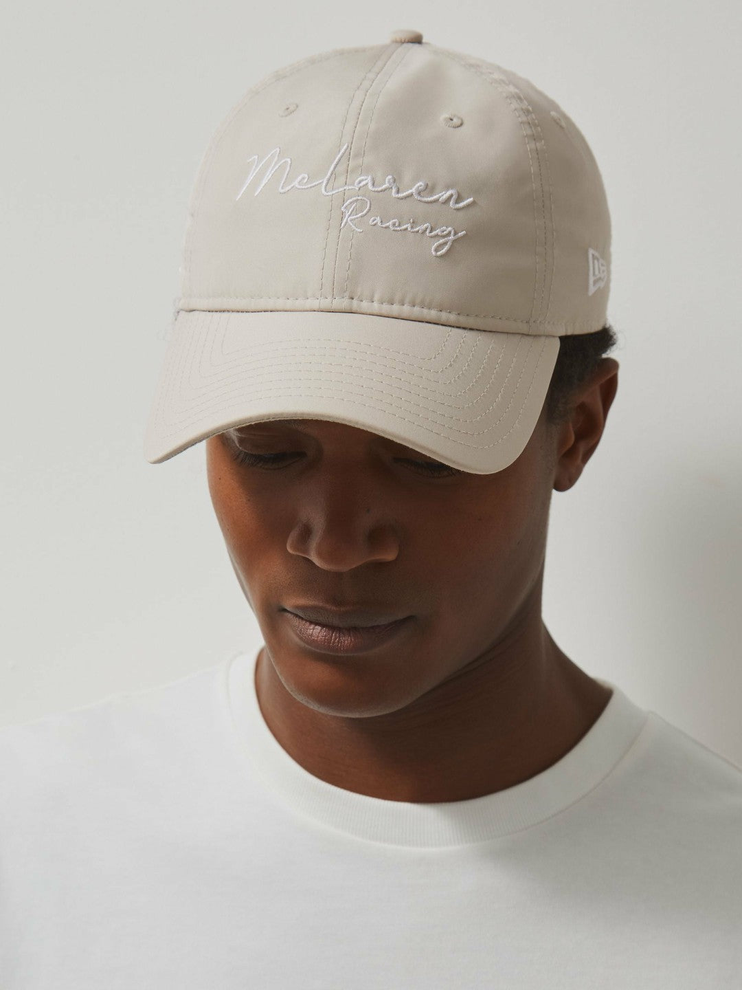McLaren Racing Logo Embroidered Cap Unisex Fit in Stone | Reiss For Sale