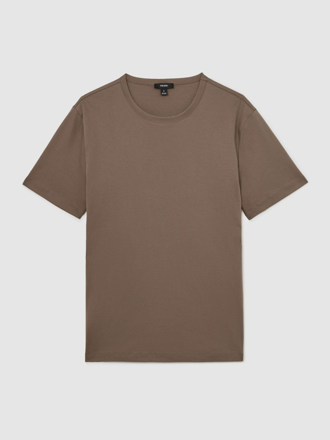 Airwater-Cotton Crew-Neck T-Shirt in Taupe Brown | Reiss Near Me