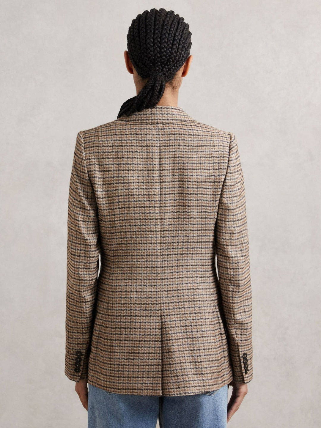 Jacket in Neutral Check | Reiss Onsale